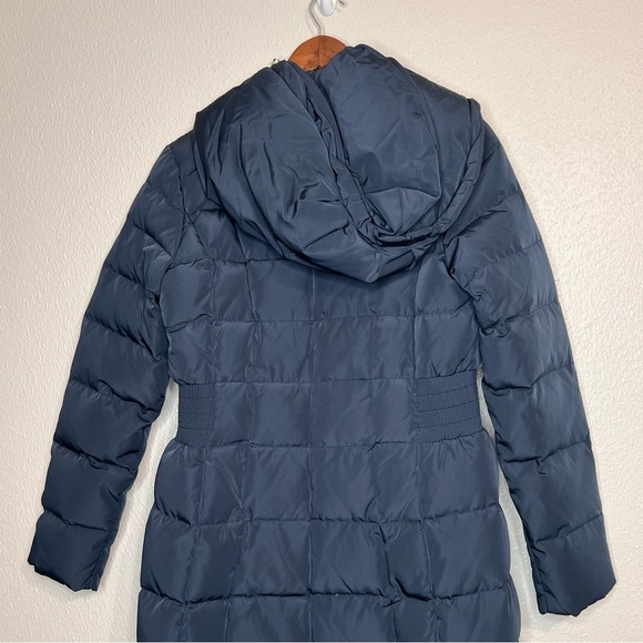Cole Haan Jacket Womens Signature Hooded Down Blend Coat Navy Puffer Size Small - Picture 9 of 16